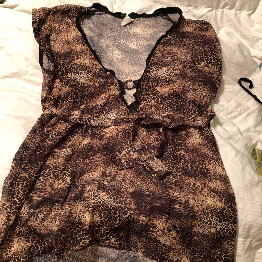 Leopard swim suit cover